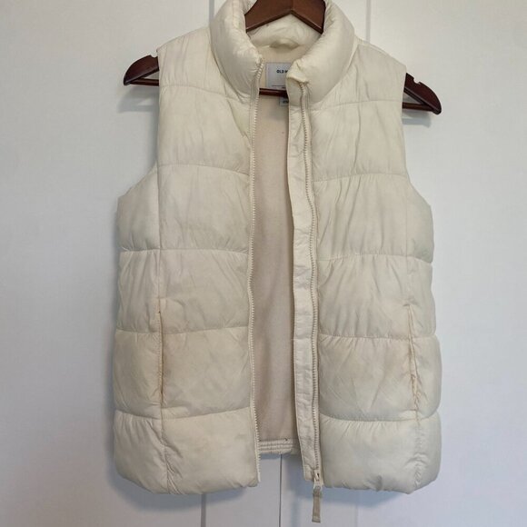 Cream Puffer Vest Lightweight Spring Fall Jacket Girl's Size XL (Girl's Size 14) - Picture 7 of 9